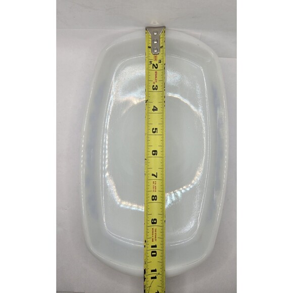 Federal Oven Proof White Milk Glass 1 1/2 Qt Oblong Casserol Dish & Loaf Pan - Picture 15 of 16